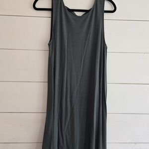 LOFT Charcoal Sleeveless Mini Dress
